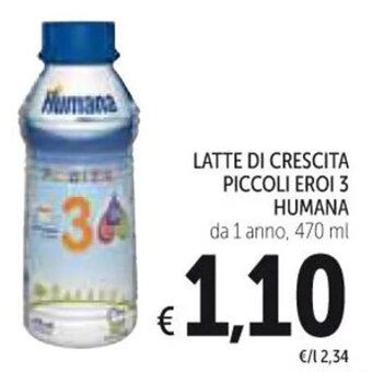 LATTE DI CRESCITA PICCOLI EROI 3 HUMANA 470 ml