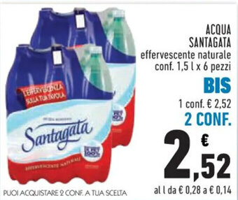 ACQUA SANTAGATA effervescente naturale conf. 1,5 l x 6 pezzi 2 CONF.