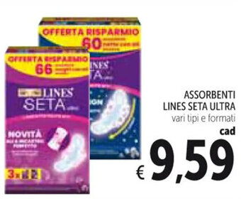 Spazio Conad ASSORBENTI LINES SETA ULTRA vari tipi e formati offerta