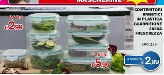 Satur Contenitori Ermetici In Plastica Guarnizione Salva Freschezza offerta