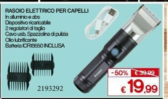 Satur Rasoio Elettrico Per Capelli offerta