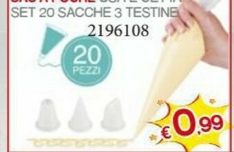 Satur Sac A Poche Usa E Getta Set 20 Sacche 3 Testine offerta