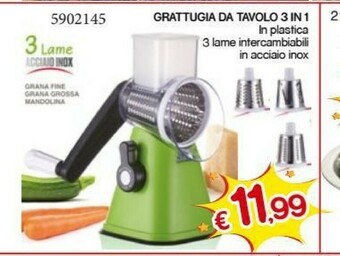 Satur Grattugia Da Tavolo 3 In 1 In Plastica offerta