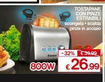 Satur Kooper Tostapane Con Pinze Estraibili offerta