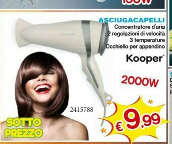 Satur Kooper Asciugacapelli Concentratore Aria offerta