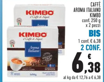 Conad CAFFÈ AROMA ITALIANO KIMBO conf. 250 g x 2 pezzi 2 CONF. offerta