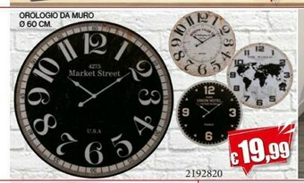 Satur Orologio Da Muro offerta
