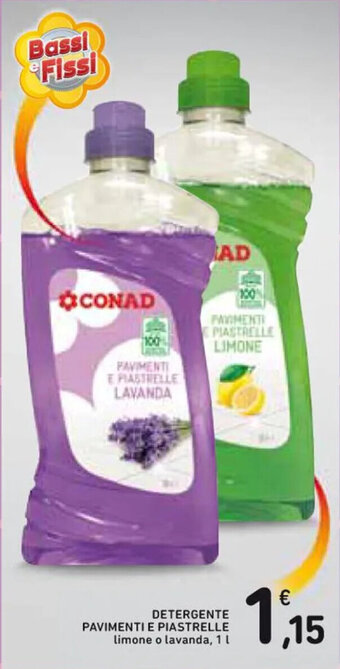 Spazio Conad DETERGENTE PAVIMENTI E PIASTRELLE 1 l offerta