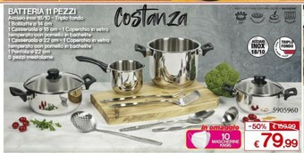 Satur Costanza Batteria 11 Pezzi offerta