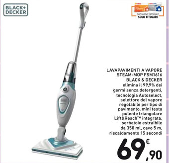 LAVAPAVIMENTI A VAPORE STEAM-MOP FSM1616 BLACK & DECKER