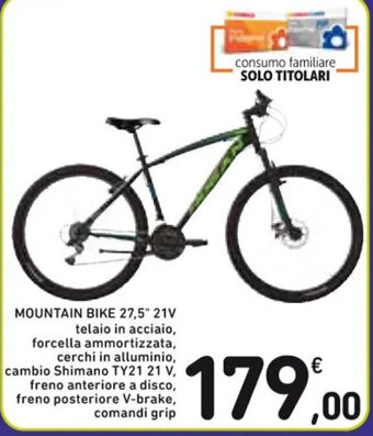 Spazio Conad MOUNTAIN BIKE 27,5" 21V offerta