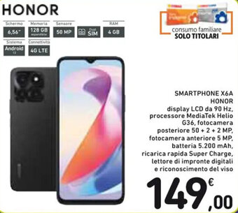 Spazio Conad SMARTPHONE X6A HONOR offerta