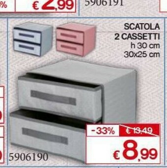 Satur Scatola 2 Cassetti offerta