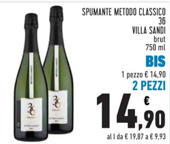 Conad SPUMANTE METODO CLASSICO 36 750 ml offerta