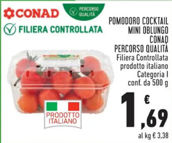 Conad POMODORO COCKTAIL MINI OBLUNGO CONAD PERCORSO QUALITA conf. da 500 g offerta