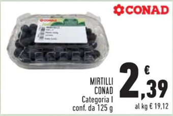 Conad MIRTILLI CONAD Categoria I conf. da 125 g offerta