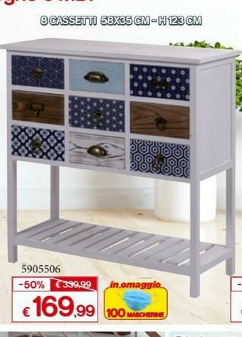 Satur Mobiletti In Legno 8 Cassetti offerta