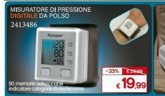 Satur Kooper Misuratore Di Pressione Digitale Da Polso offerta