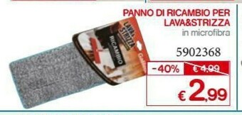 Satur Panno Di Ricambio Per Lava&strizza In Microfibra offerta