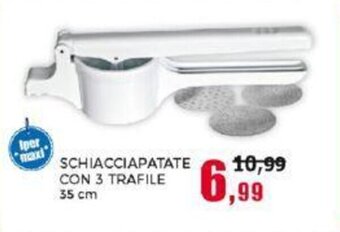 Happy Casa SCHIACCIAPATATE CON 3 TRAFILE 35 cm offerta