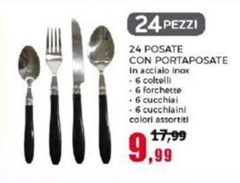 24 POSATE CON PORTAPOSATE