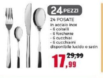 24 POSATE in acciaio inox