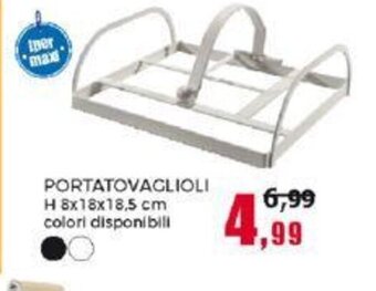 Happy Casa PORTATOVAGLIOLI H 8x18x18,5 cm offerta