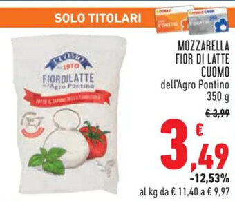 Conad MOZZARELLA FIOR DI LATTE CUOMO 350 g offerta
