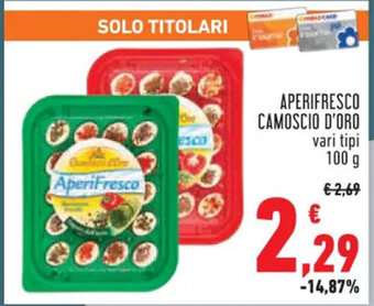 Conad APERIFRESCO CAMOSCIO D'ORO vari tipi 100 g offerta
