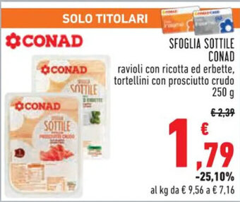 Conad SFOGLIA SOTTILE CONAD 250 g offerta