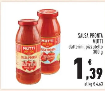 Conad SALSA PRONTA MUTTI datterini, pizzutello 300 g offerta
