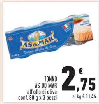 Conad TONNO AS DO MAR all'olio di oliva offerta