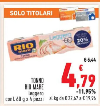 Conad TONNO RIO MARE Leggero offerta