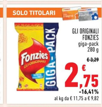 Conad GLI ORIGINALI FONZIES giga-pack 280 g offerta