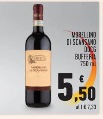 Conad MORELLINO DI SCANSANO DOCG BUFFERIA 750 ml offerta