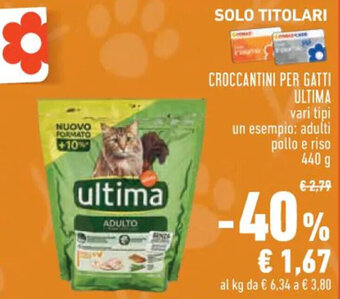 Conad CROCCANTINI PER GATTI ULTIMA 440 g offerta