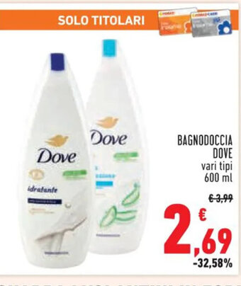 Conad BAGNODOCCIA DOVE vari tipi 600 ml offerta