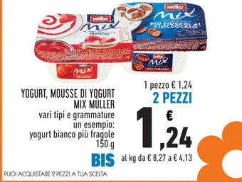 Conad YOGURT, MOUSSE DI YOGURT MIX MÜLLER 150 g offerta