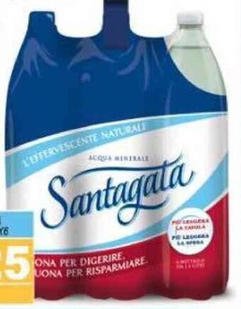 Magazzini del Risparmio SANTAGATA ACQUA 1.5LTX6 offerta