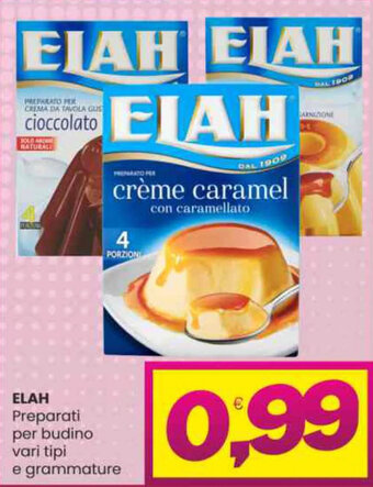 Vicino a te supermercati ELAH Preparati per budino vari tipi e grammature offerta