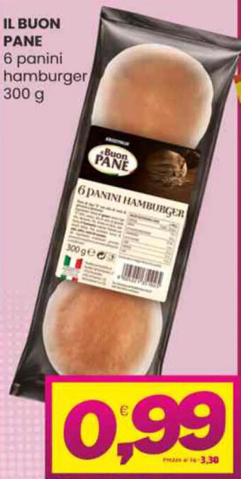 Vicino a te supermercati IL BUON PANE 6 panini hamburger 300 g offerta