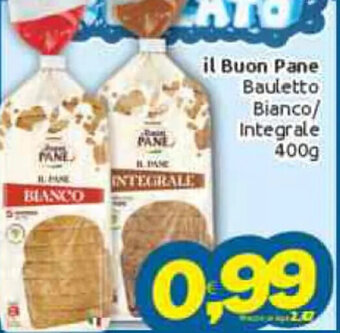 Vicino a te supermercati il Buon Pane Bauletto Bianco/ Integrale 400g offerta