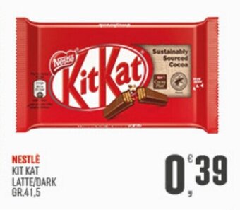 Maxipiù NESTLÈ KIT KAT LATTE/DARK GR. 41,5 offerta