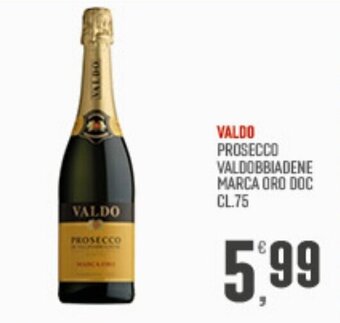 Maxipiù VALDO PROSECCO VALDOBBIADENE MARCA ORO DOC CL.75 offerta