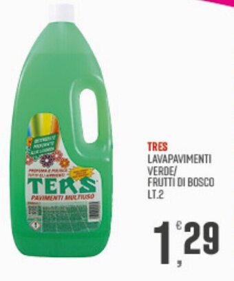 Maxipiù TRES LAVAPAVIMENTI VERDE/ FRUTTI DI BOSCO LT.2 offerta