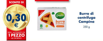 Burro di centrifuga Campina 250 g