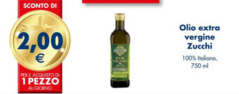 Esselunga Olio extra vergine Zucchi 100% Italiano, 750 ml offerta