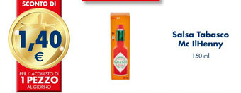 Esselunga Salsa Tabasco Mc IlHenny 150 ml offerta