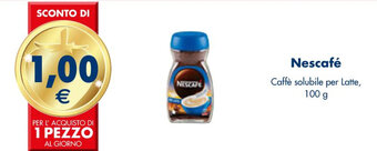 Esselunga Nescafé Caffè solubile per Latte, 100 g offerta