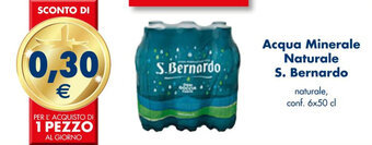 Esselunga Acqua Minerale Naturale S. Bernardo naturale, conf. 6x50 cl offerta